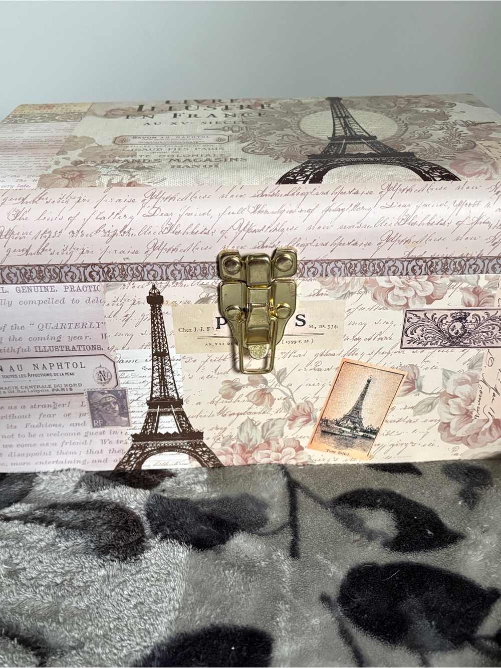 Paris-Themed Decorative Storage Box